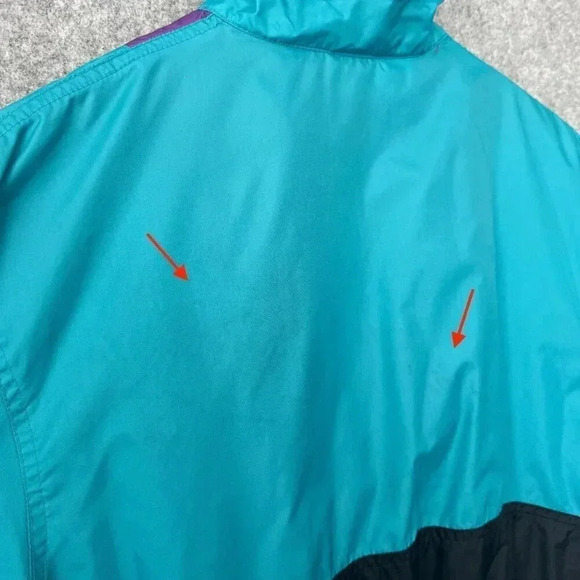 Vintage 90s Hind Windbreaker Womens Medium Colorblock Packable Outdoors Jacket - Picture 6 of 14